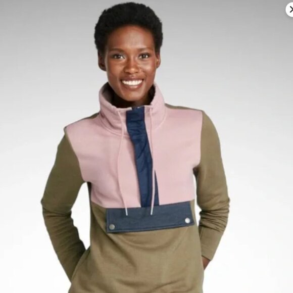 L.L. Bean Tops - LL Bean Signature Pull Over Half Zip Sweatshirt Colorblock Size Small